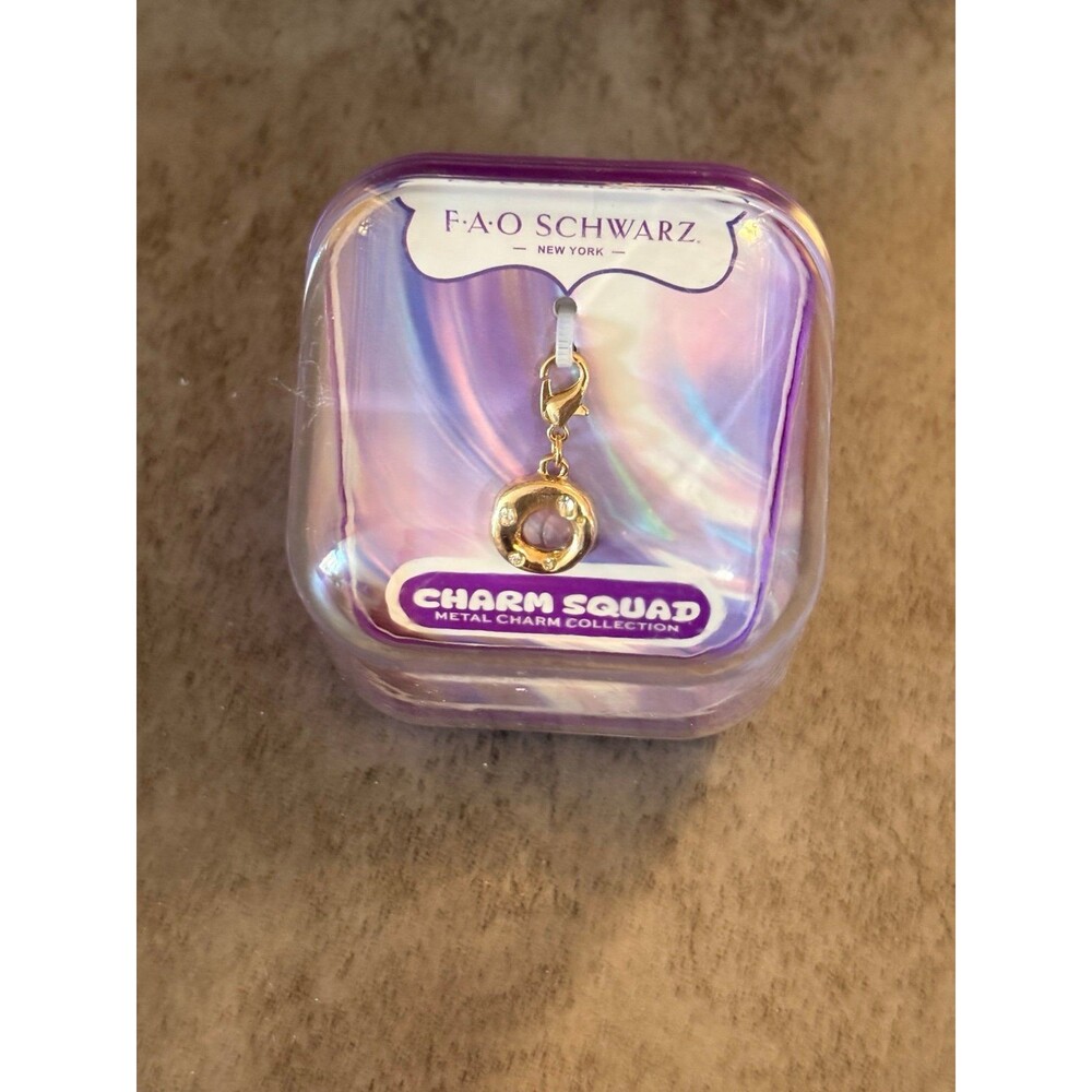 F.A.O Schwarz Charm Squad Metal Charm Golden color For Charm Bracelet O